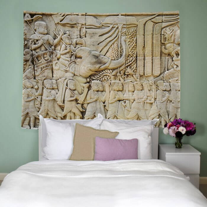 Wandbehang ''Reliefs Bayon Temple''