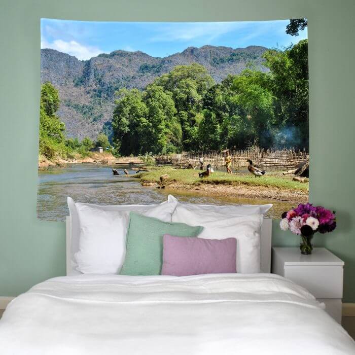 Wandbehang ''Laos Farm Life''