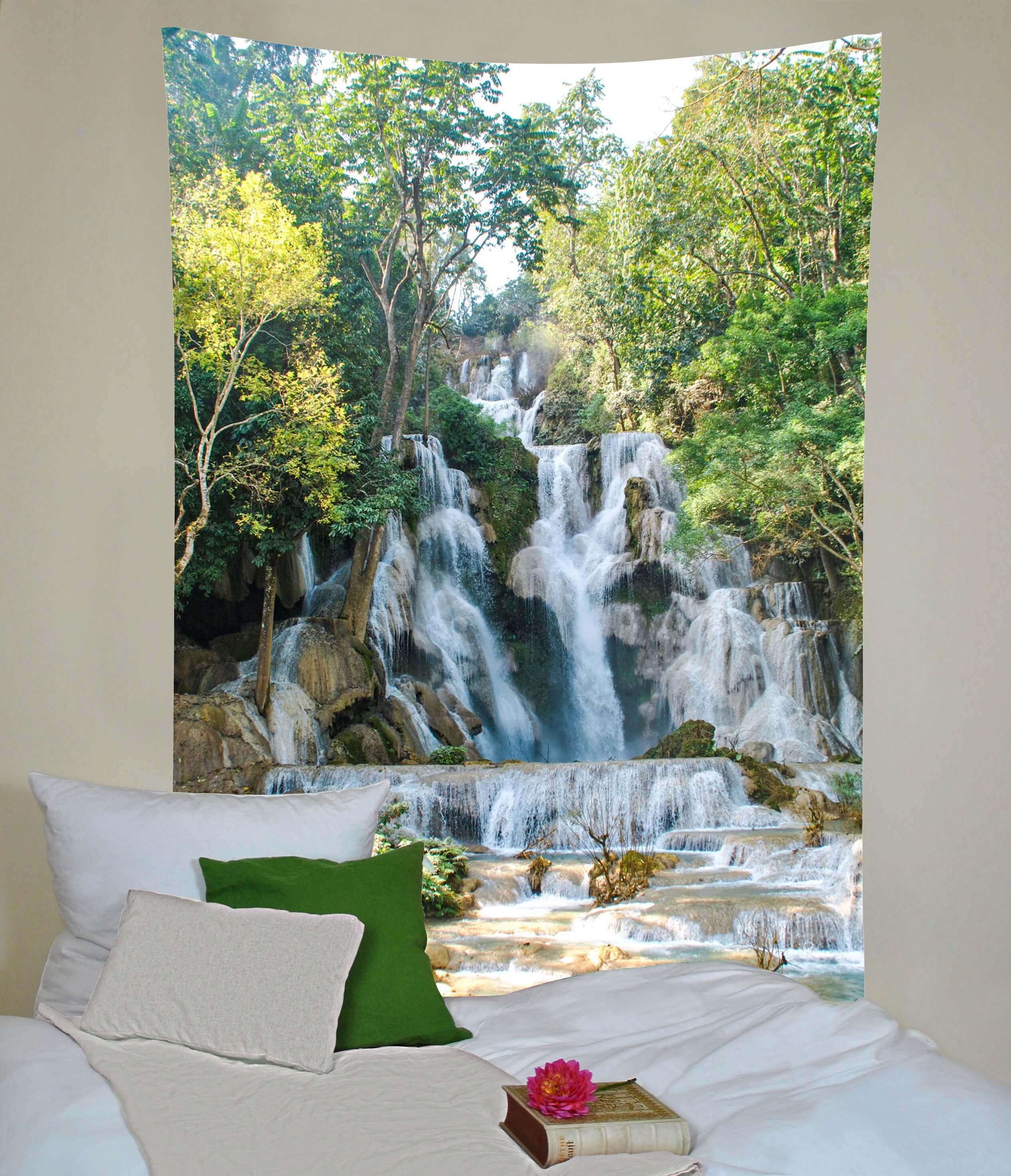 Wandbehang ''Kuangs Si Falls In Laos (M.3)''